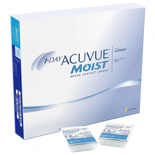 Мягкие контактные линзы ACUVUE MOIST with LACREON 90pk/14.2/8.5 - комфорт и ясность зрения