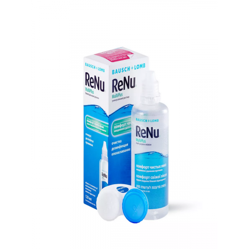 Раствор Renu MultiPlus 120мл для ухода за мягкими контактными линзами
