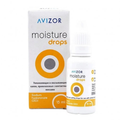Увлажняющие капли Moisture drops 15мл - быстрое увлажнение и защита глаз